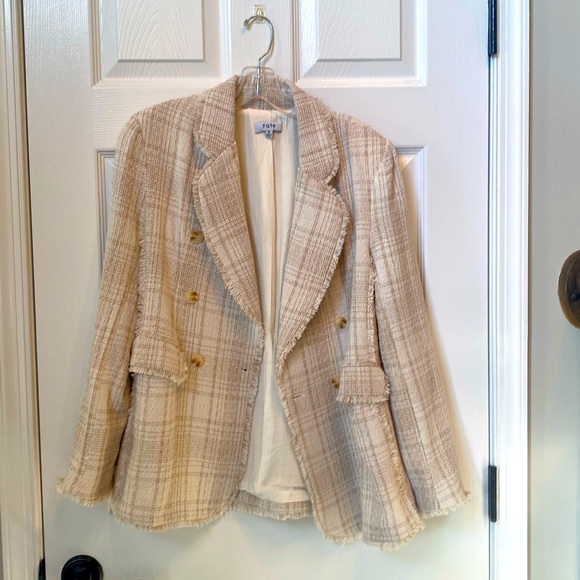 Fate Tweed Blazer beige, and cream color Size Women’s Small - Picture 1 of 2